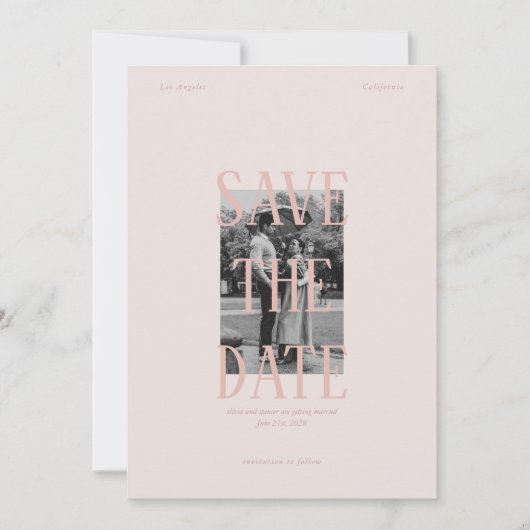  Chic Romantische bruiloft Save the Date Kaart (Voorkant)