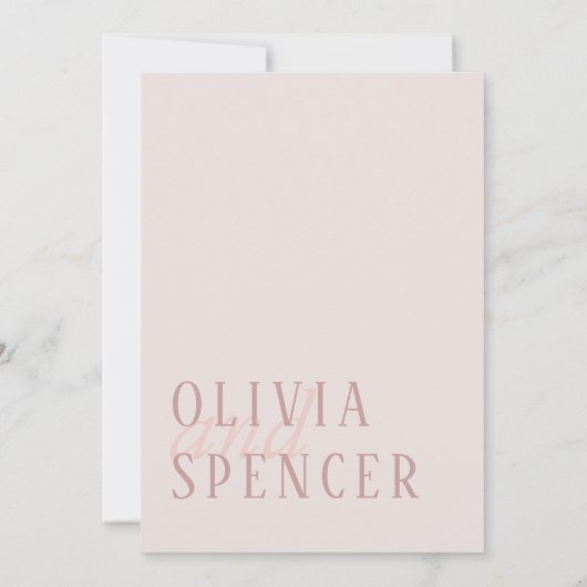  Chic Romantische bruiloft Save the Date Kaart (Achterkant)