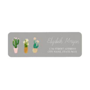Chic Romantische Cactus geplant Etiket