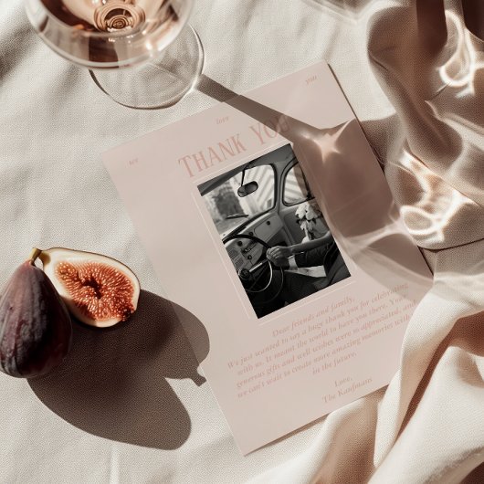 Chic Romantische Foto Oud Geld Trouwen Bedankkaart