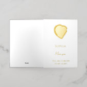 Chic romantische liefde hart voor altijd folie wenskaart (Buiten Laag)