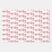 Chic Rood en Goud Vrolijk Kerstlicht & Sterren Inpakpapier Vel (Voorkant 2)