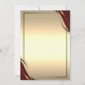Chic rood frame, afstudeerhoed goud afstuderen kaart (Achterkant)