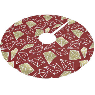 Chic Rood Goud Diamanten Kerstmis Kerstboom Rok