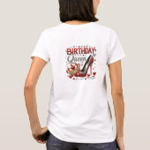Chic rood goud en zilver glitter verjaardag koning t-shirt (Achterkant)