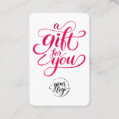 Chic Rood Wit Cadeau  Korting Geschilderde Calligr (Voorkant)