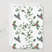 Chic Rood Wit Fun Drie Foto's Kerst Vakantie Feestdagenkaart (Achterkant)