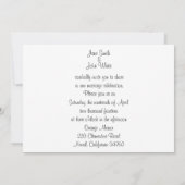 Chic Roos and Stripes Wedding Invitation Kaart (Achterkant)