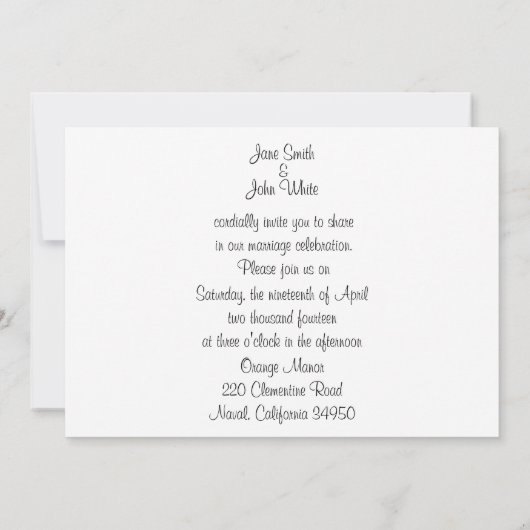 Chic Roos and Stripes Wedding Invitation Kaart (Achterkant)