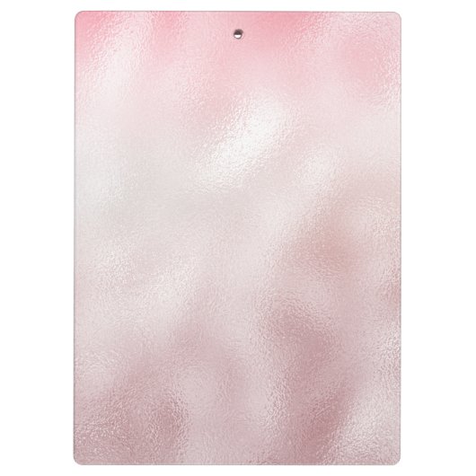 Chic roos blush gold glitter druppelt monogram klembord (Achterkant)