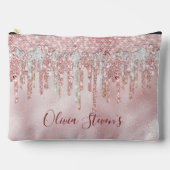 Chic roos blush Gold glitter druppelt monogram not Etui (Voorkant)