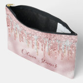 Chic roos blush Gold glitter druppelt monogram not Etui (Open)