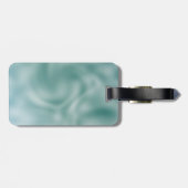 Chic roos blush mint dripping monogram bagagelabel (Achterkant horizontaal)