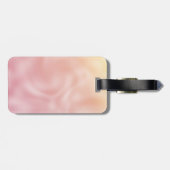 Chic roos blush ombre roze druppelmonogram bagagelabel (Achterkant horizontaal)