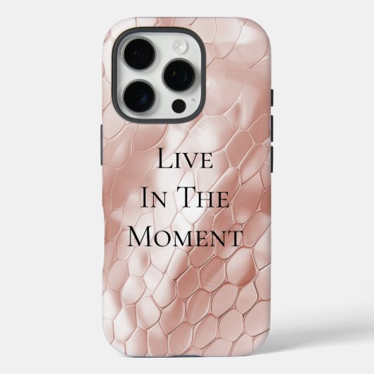 Chic Roos Blush Pink Snake Animal Print Case-Mate iPhone Case (Achterkant)