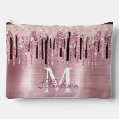 Chic roos blush roze druppelmonogram notitieboek etui (Voorkant)