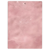 Chic roos blush Silver dripping monogram Klembord (Achterkant)
