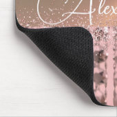 Chic Roos Blush Stringed kralen Glittery Muismat (Hoek)