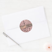 Chic Roos Blush Stringede kralen Ronde Sticker (Envelop)
