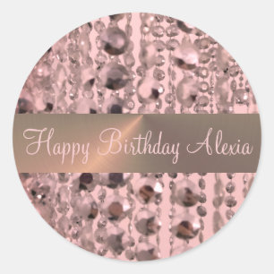 Chic Roos Blush Stringede kralen            Ronde Sticker