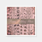 Chic Roos Blush Stringede kralen Servet (Voorkant)