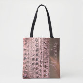 Chic Roos Blush Stringede kralen Tote Bag (Voorkant)