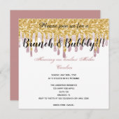 Chic Roos Dripping Gold voor moederdag Kaart (Voorkant / Achterkant)