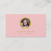 Chic Roos & Faux Gold Profiel Foto Sociale media Visitekaartje (Voorkant)