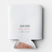 Chic Roos Gold 40 & Fabulous Birthday Blush Paint Blikjeskoeler (Achterkant)