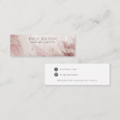 Chic Roos Gold Agate Marble Stud Earning Display Mini Visitekaartje (Voorkant / Achterkant)