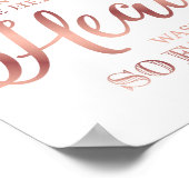 Chic Roos Gold ALS ZWARE AFVALSTOFFEN NIET ZO VEEL Poster (Hoek)