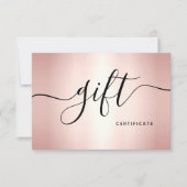 Chic Roos Gold Beauty Salon Hair Stylist Cadekaart (Voorkant)