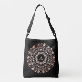Chic Roos Gold Black Mandala Monogram Crossbody Tas (Achterkant)