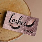 Chic Roos Gold Blush Roze Glitter Lashes Visitekaartje