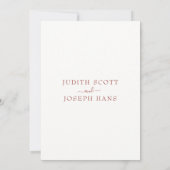 Chic Roos Gold Bouquet Wedding Sjabloon Kaart (Achterkant)