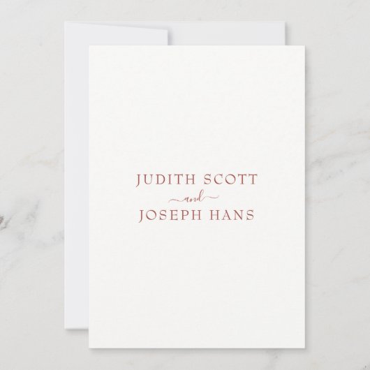 Chic Roos Gold Bouquet Wedding Sjabloon Kaart (Achterkant)