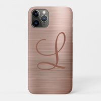 Chic Roos Gold Brushed Metal Monogram Initiaal