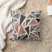 Chic Roos Gold Copper Blauwgroen Black Floral Geom Kussen (Deken)