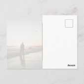 Chic Roos Gold Custom Photo Save the Date Weduwing Briefkaart (Achterkant)