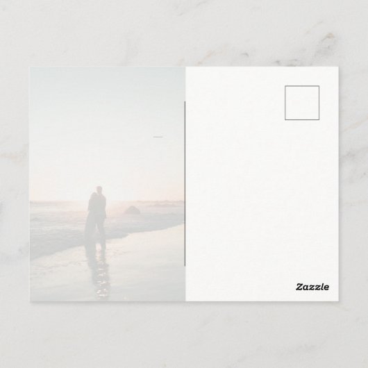 Chic Roos Gold Custom Photo Save the Date Weduwing Briefkaart (Achterkant)