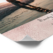 Chic Roos Gold Custom Photo Save the Date Weduwing Poster (Hoek)