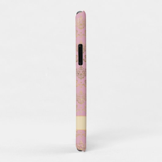Chic Roos Gold Damask Case-Mate iPhone Case (Achterkant/rechts)