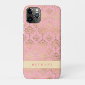 Chic Roos Gold Damask Case-Mate iPhone Case (Achterkant)