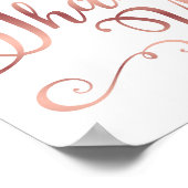 Chic Roos Gold DANK U Teken afdrukken Poster (Hoek)