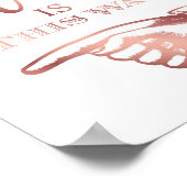 Chic Roos Gold DE PARTIJ IS OP DEZE MANIEREN afdru Poster (Hoek)