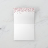 Chic Roos Gold Diamond Glitter Monogrammed Bedankkaart (Binnen)