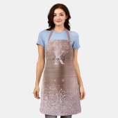 Chic Roos Gold Diamond Glitter Monogrammed Schort (Gedragen)