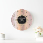 Chic Roos Gold Diamonds 50 Wedding Jubileum Grote Klok (Huis)