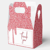 Chic Roos Gold Drip Glitter Sweet 16 Birthday Bedankdoosjes (Geopend)