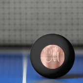 Chic Roos Gold Dripping Borhed Metal Blush Script Pingpongbal (Net)